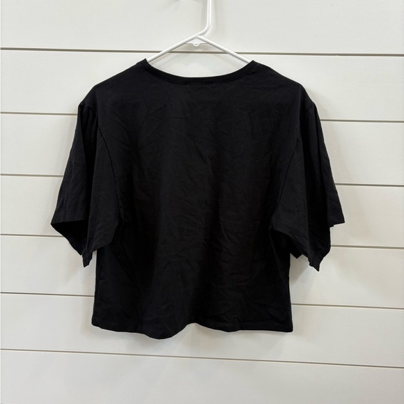 Circus by Sam Edelman Black Crop Top with Floral Design - Picture 3 of 3